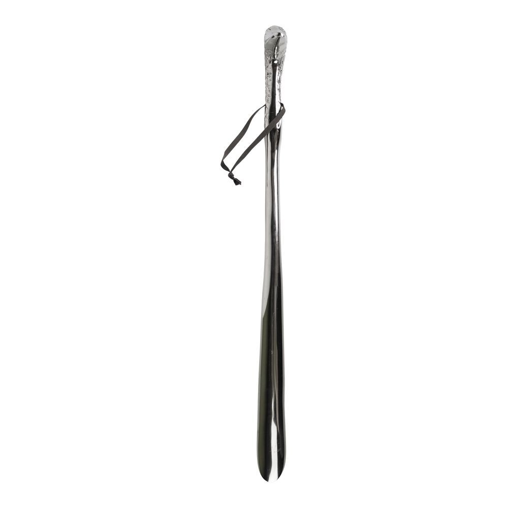 Stříbrná kovová lžíce na obutí s kachnou - 10*3*58 cm