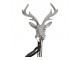 Stříbrné kovové obouvadlo s jelenem - 11*6*56cm