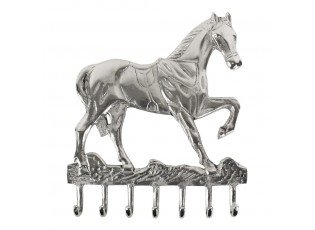 Stříbrný nástěnný věšák kůň Horse - 4*36*41,5cm