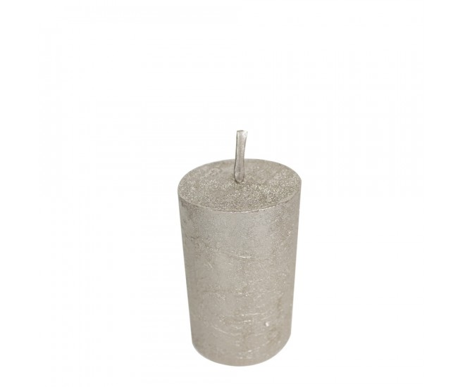 Metalická svíčka Champagne - Ø 5*8cm