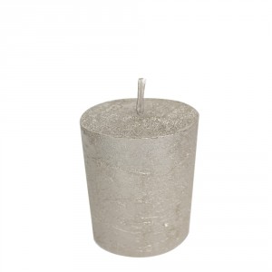 Metalická svíčka Champagne - Ø 7*10cm