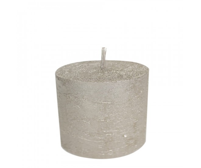 Metalická svíčka Champagne - Ø 10*10cm