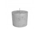 Stříbrná nevonná svíčka L válec - 10*10*10cm