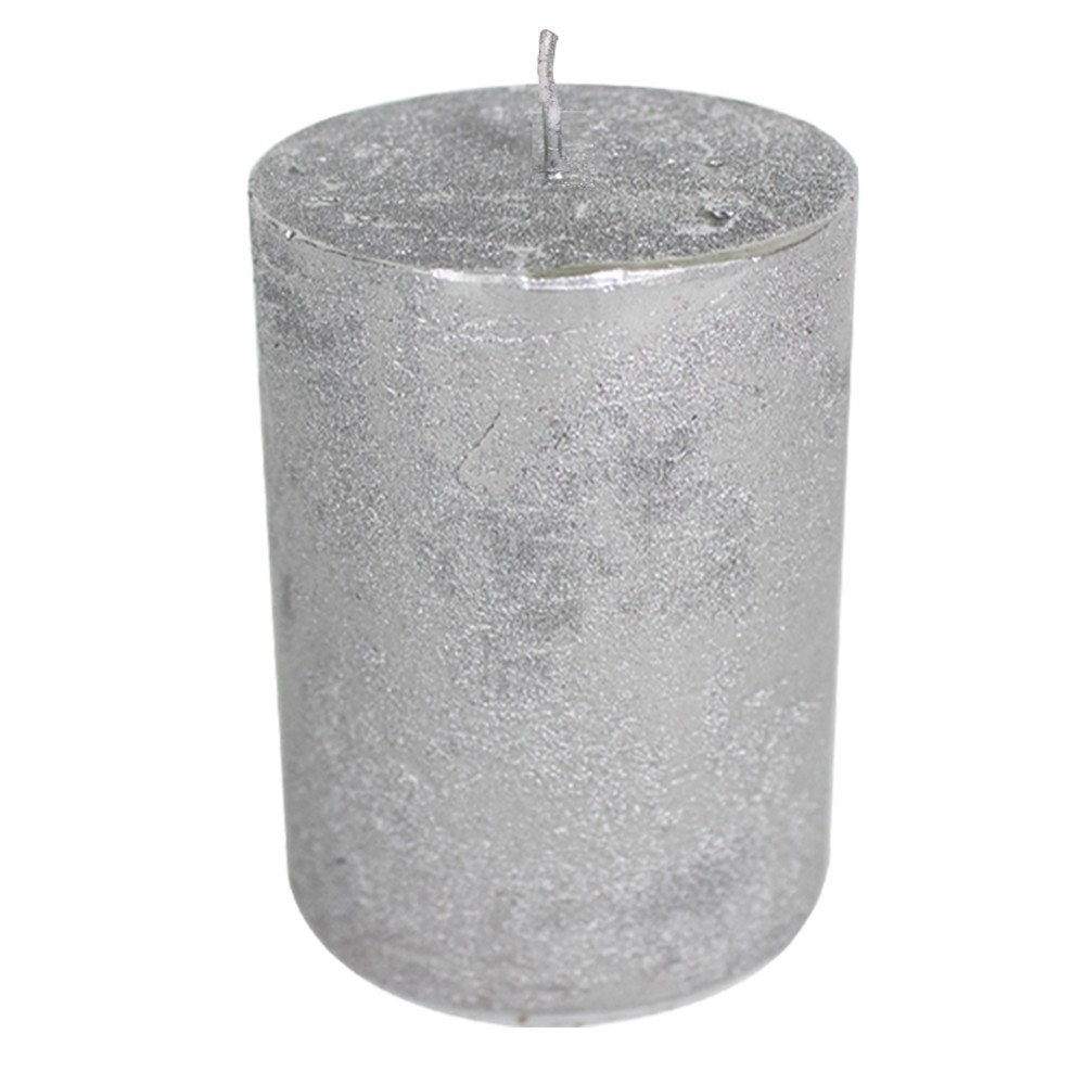 Stříbrná nevonná svíčka XXL válec - Ø 10*20cm BRKZ1020