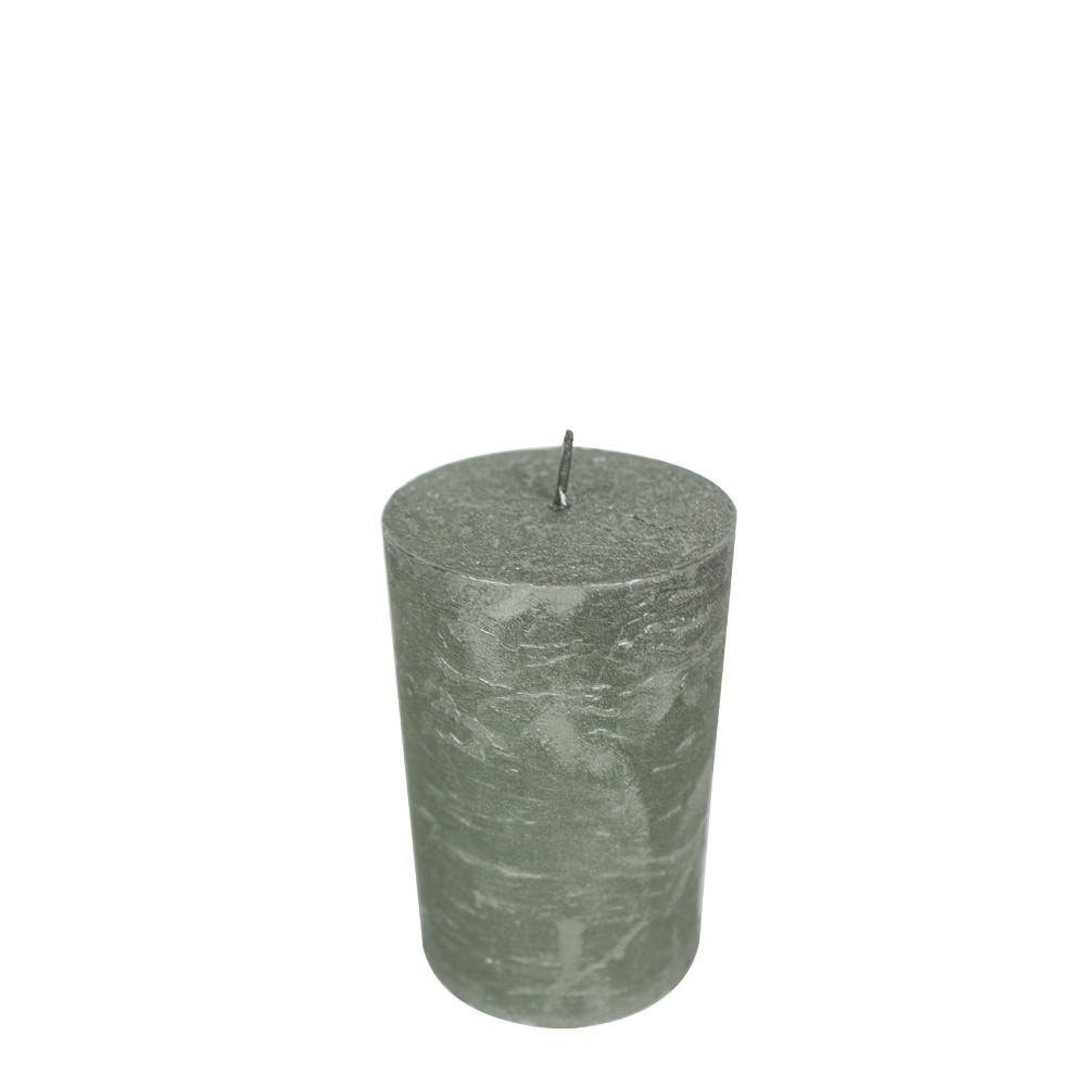 Zelená nevonná svíčka S válec - Ø  5*8cm Mars & More