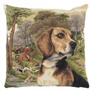 Gobelínový polštář lovecký pes Beagle - 45*45*15cm