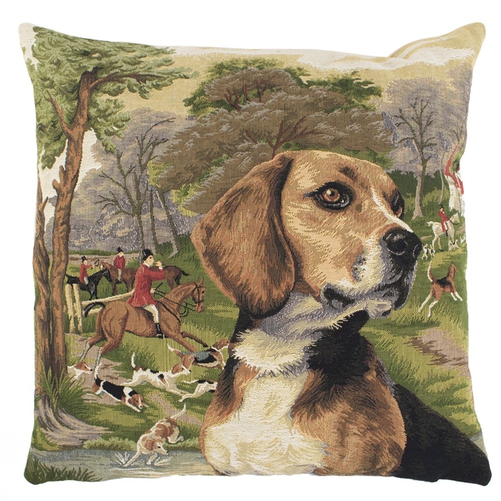 Gobelínový polštář lovecký pes Beagle - 45*45*15cm