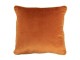 Oranžový sametový polštář obšitý krouceným zlatým provázkem Velvet - 45*10*45cm