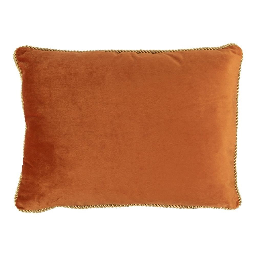 Sametový zlatě oranžový polštář Golly - 35*45*10cm
