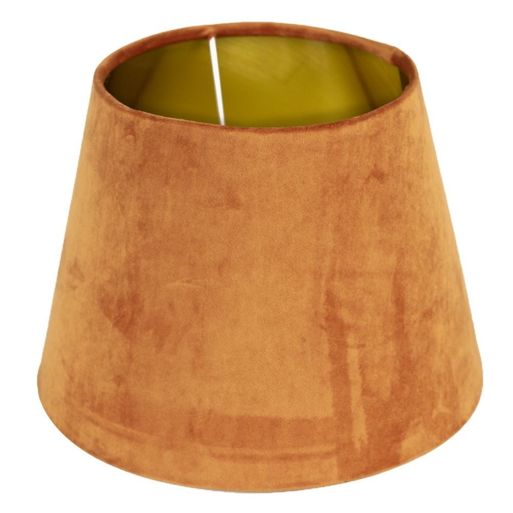 Sametové oranžové stínidlo se zlatým vnitřkem Orangee - Ø46*25cm/ E27