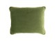 Zelený sametový polštář s pleteným lemem - 35*45*10cm