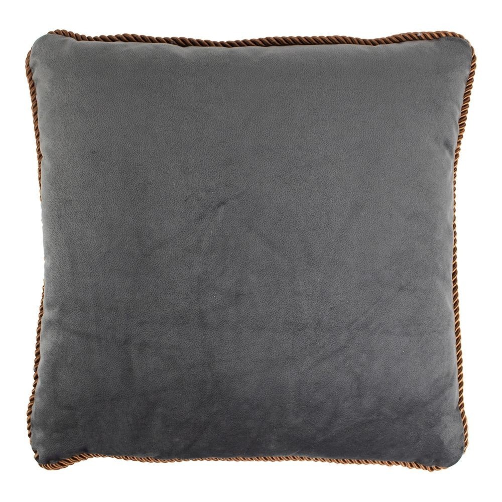 Šedý semišový polštář - 45*45*10cm