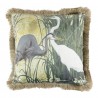 Sametový polštář Volavky se zlatými třásněmi Frill - 45*45*10cm Barva: multiMateriál: Samet / polyesterHmotnost: 0,5 kg