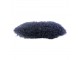Polštář modrá ovčí kůže kudrnatý dlouhý chlup Navy Curly - 50*30*10cm