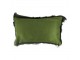 Zelený kožený polštář Capra green - 50*30*10cm