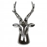 Pokladnička stříbrná hlava jelena L - 18*16*34cm Barva: stříbrnáMateriál: hliníkHmotnost: 1,12 kg