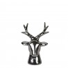 Pokladnička stříbrná hlava jelena S - 11*9*17cm Barva: stříbrnáMateriál: hliníkHmotnost: 0,2 kg