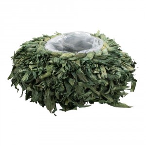 Zelený obal Pop na květináč z listů 11 cm - 25*25*11cm