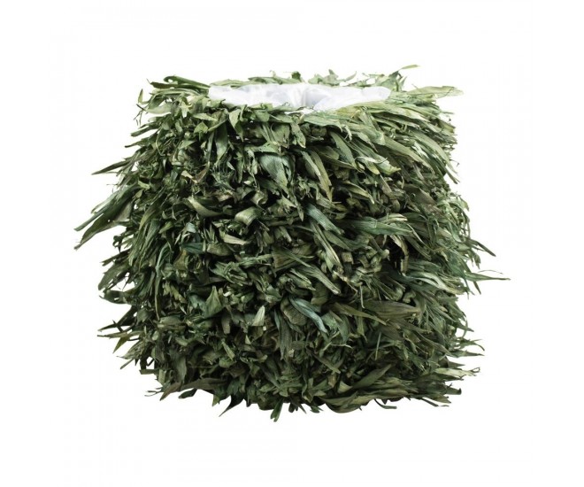 Zelený třásňovitý květináč z kukuřičných listů - 38*20*35cm