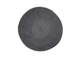 Černý kulatý koberec z juty Bernard - Ø120*1cm