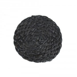 Černé jutové podtácky Jutten - Ø10*0,2cm