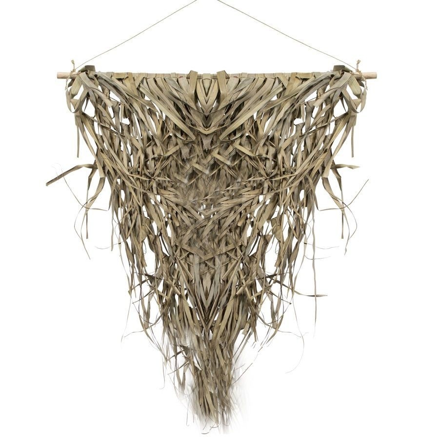 Tapisérie pletený trojúhelník palmového listí na hůlce - 3*65*75cm