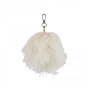 Klíčenka pom pom kudrnatý chlup - 13cm