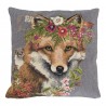 Gobelínový polštář Liška s květinami - 45*15*45cm Barva: multiMateriál: Bavlna / polyesterHmotnost: 0,6 kg