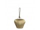 Zlatý kovový zvonek ve tvaru kravského zvonu - 14*7*15cm