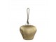 Zlatý kovový zvonek ve tvaru kravského zvonu - 16*8*16 cm