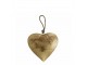 Dekorace závěsné zlaté retro srdce na laně - 30*18*18cm