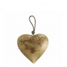 Dekorace závěsné zlaté retro srdce na laně - 18*2*18cm Barva: zlatá antikMateriál: plechHmotnost: 0,09 kg