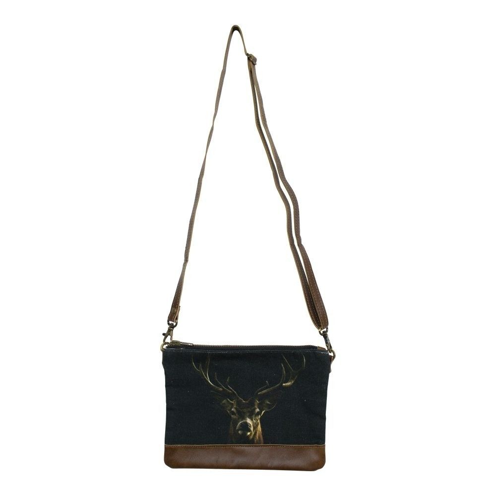 Kožená bavlněná Crossbody s Jelenem - 23*2*18cm
