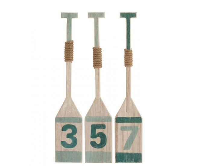 Sada 3ks dřevěných dekoračních pádel - 12*3*65 cm