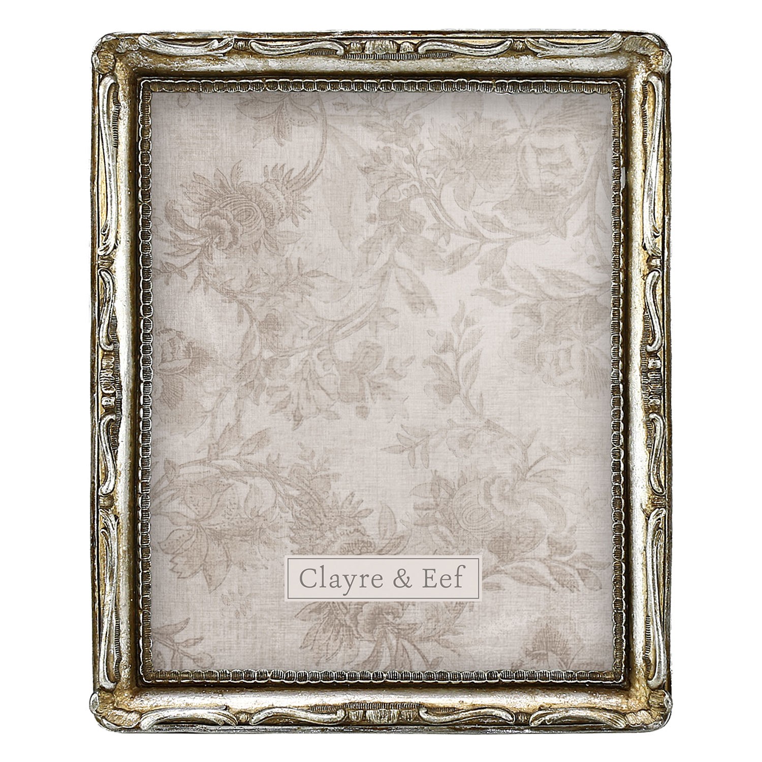 Stříbrný fotorámeček se zdobením - 24*3*29 cm / 20*25 cm Clayre & Eef