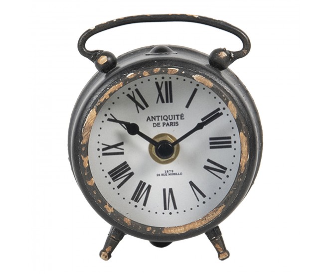 Vintage stolní hodiny s patinou Neva - 9*4*10 cm / 1*AA