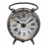 Vintage stolní hodiny s patinou Neva - 9*4*10 cm / 1*AABarva: Hnědá / Černá Materiál: Kov 