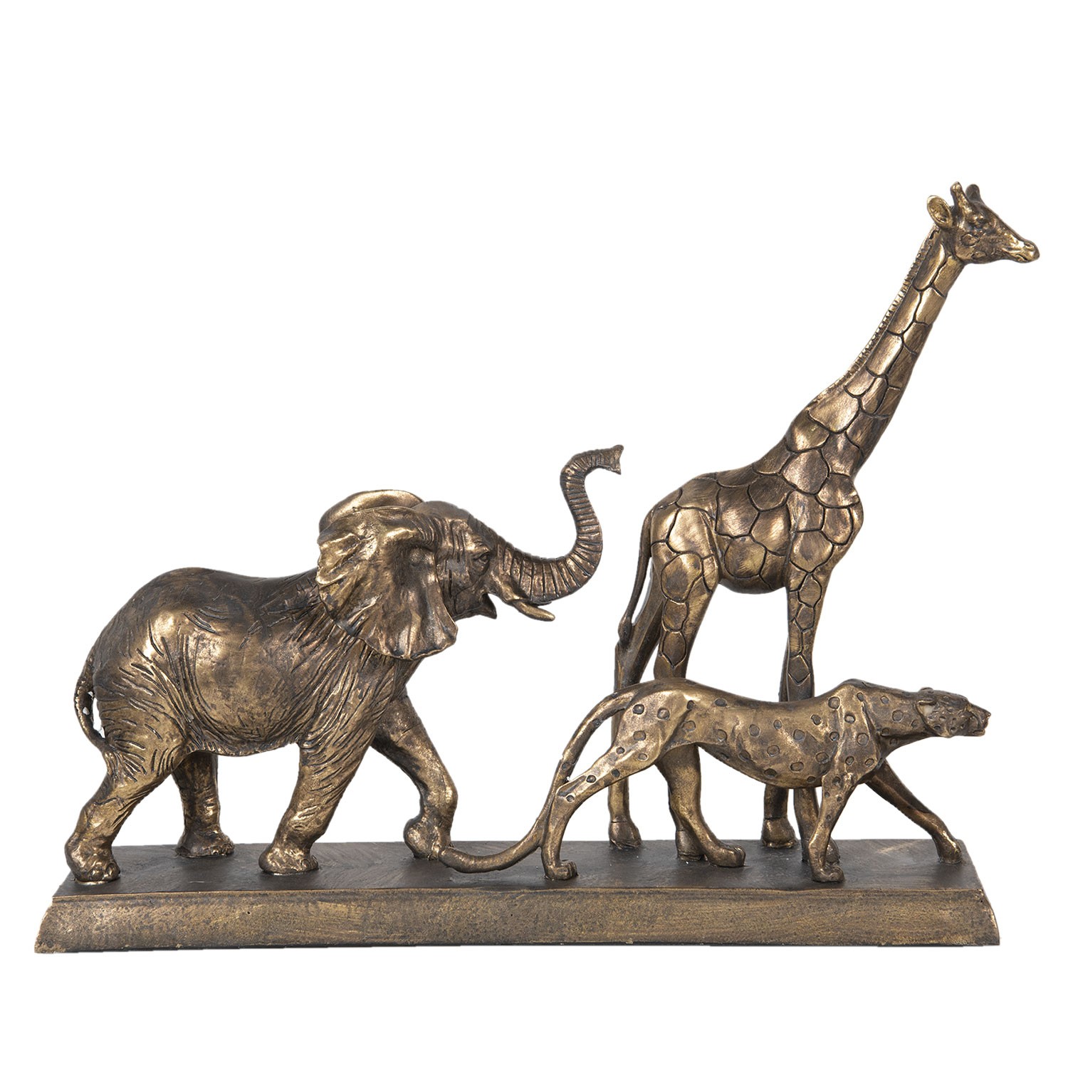 Dekorace Divoká africká zvířata - 44*10*33 cm Clayre & Eef