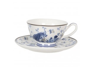 Porcelánový bílý šálek s podšálkem Paon - 0,2L
