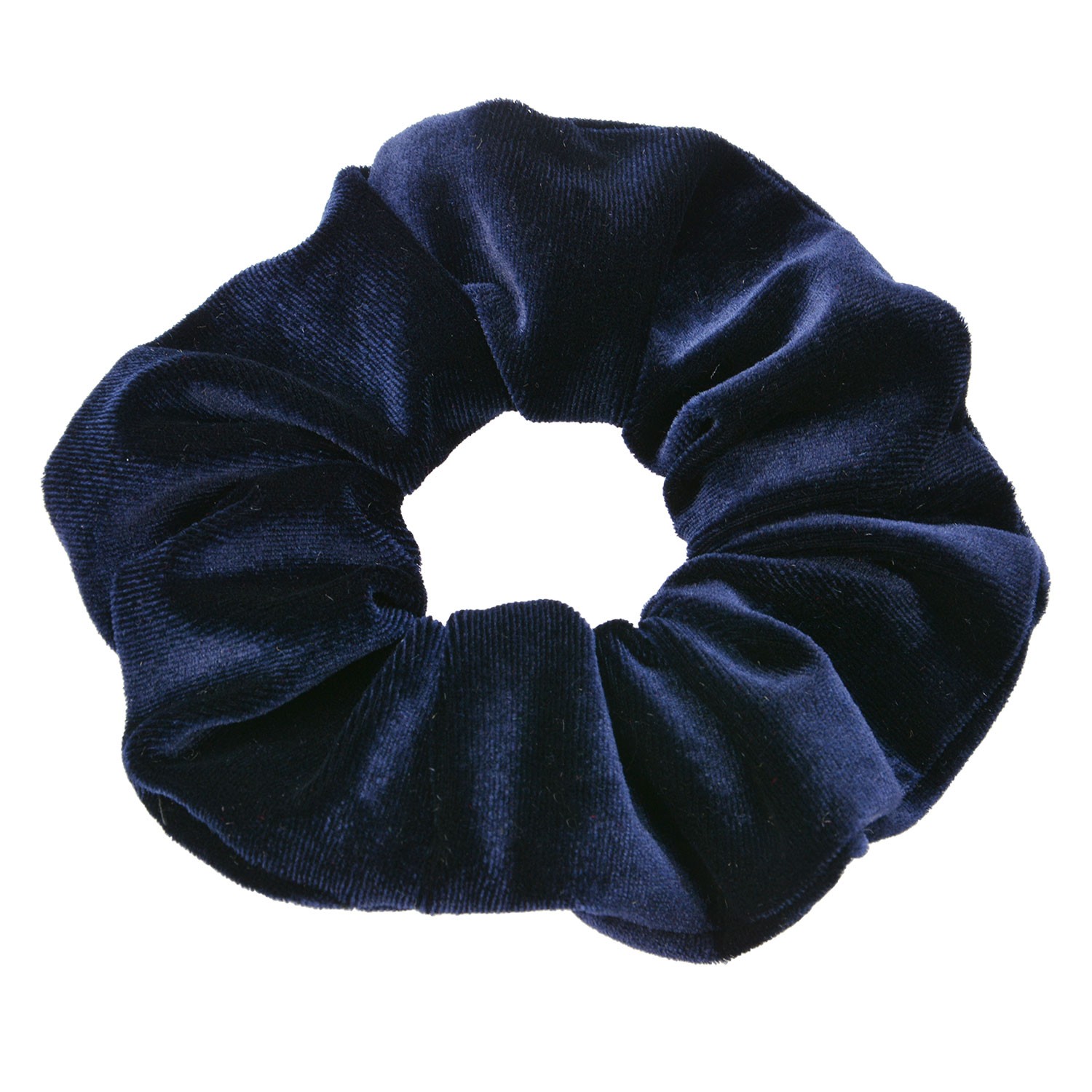 Tmavě modrá sametová gumička - Ø 10*2 cm Clayre & Eef