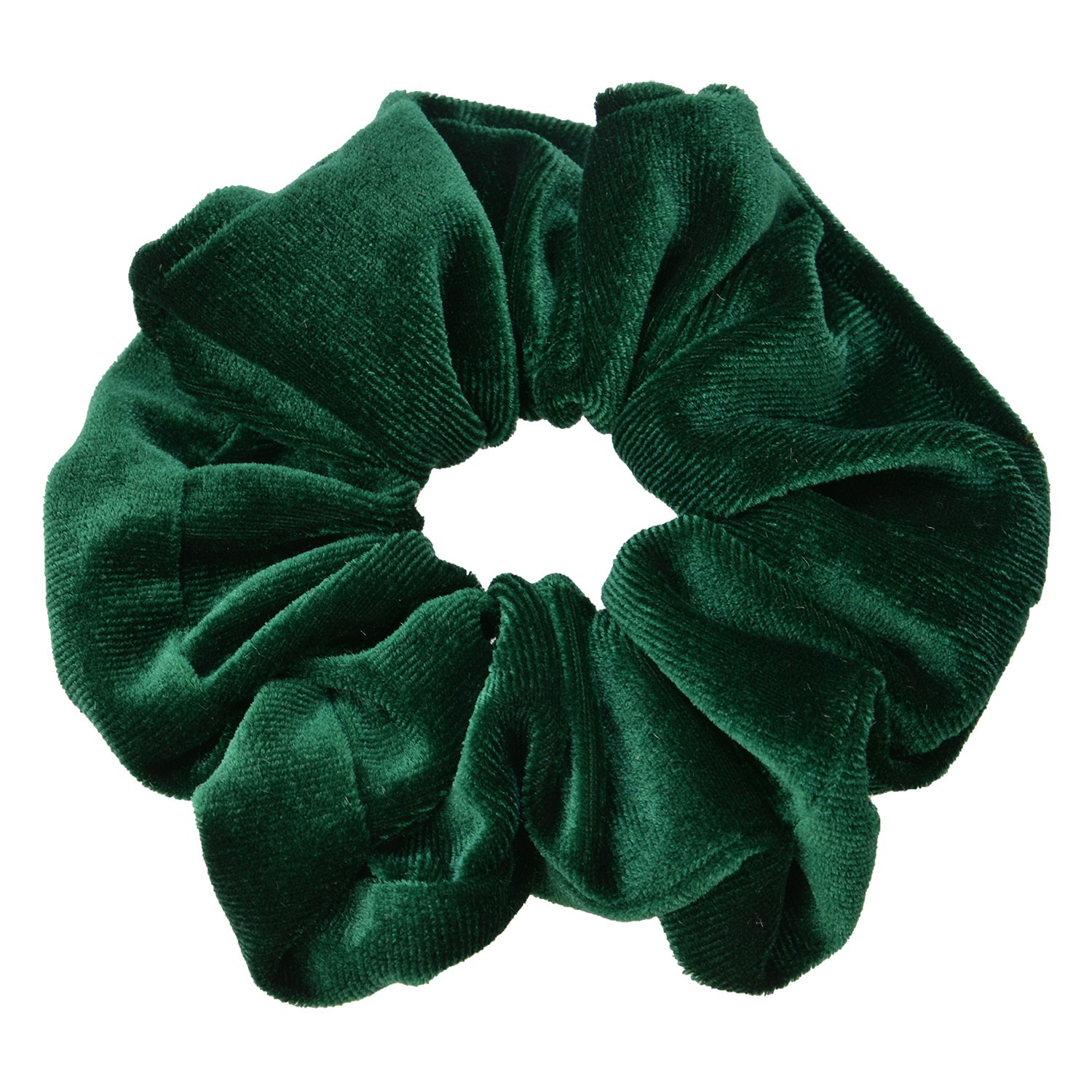 Tmavě zelená sametová gumička - Ø 10*2 cm Clayre & Eef
