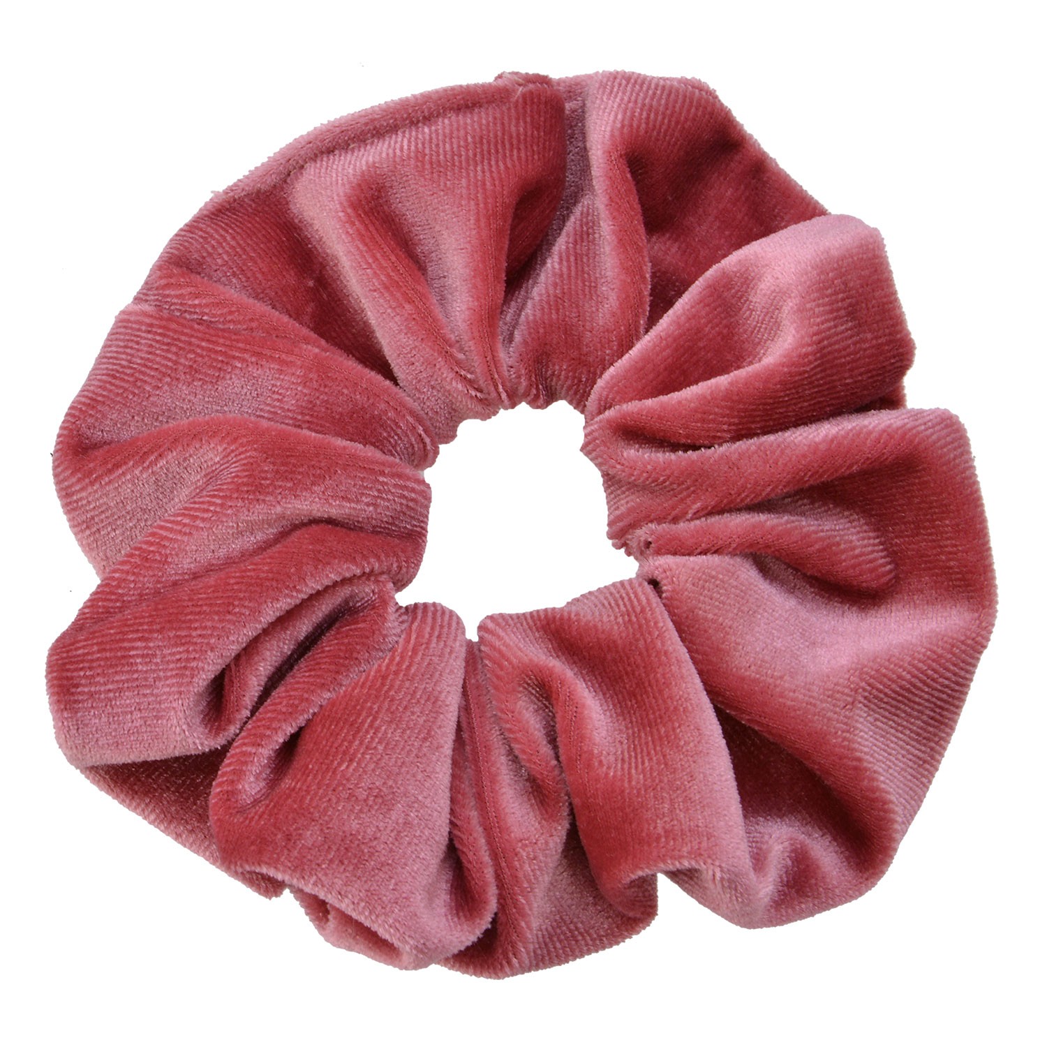 Růžová sametová gumička - Ø 10*2 cm Clayre & Eef