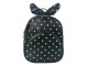 Dětský černý batůžek s puntíky a mašlí - 20*10*24 cm