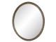 Oválné zrcadlo v hnědém rámu s patinou Nadiya - 22*1*27 cm