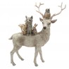 Dekorativní soška jelena se zvířátky - 21*7*24 cm Barva: vícebarevnáMateriál: PolyresinHmotnost: 0,3 kg