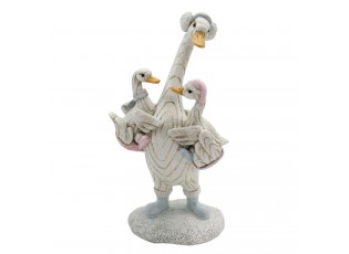 Dekorativní soška kachny s kachňaty - 9*8*18 cm
