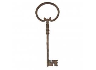 Dekorativní hnědý kovový klíč - 10*13*42 cm