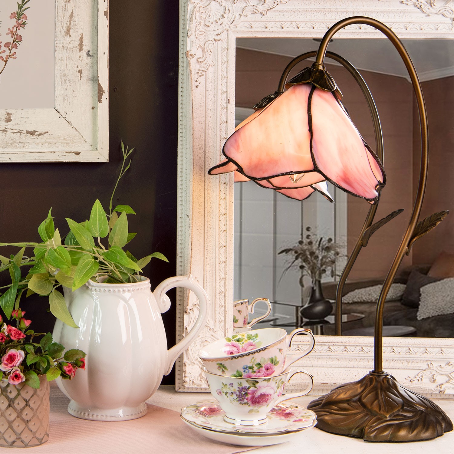 Stolní lampa Tiffany - Ø 31*48 cm 1x E14