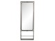 Zrcadlo v kovovém rámu s policemi Norberta - 60*13*180 cm