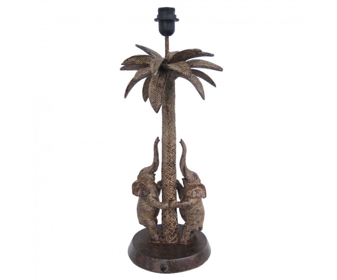 Stolní lampa bez stínidla Sloni pod palmou - Ø 33*59 cm